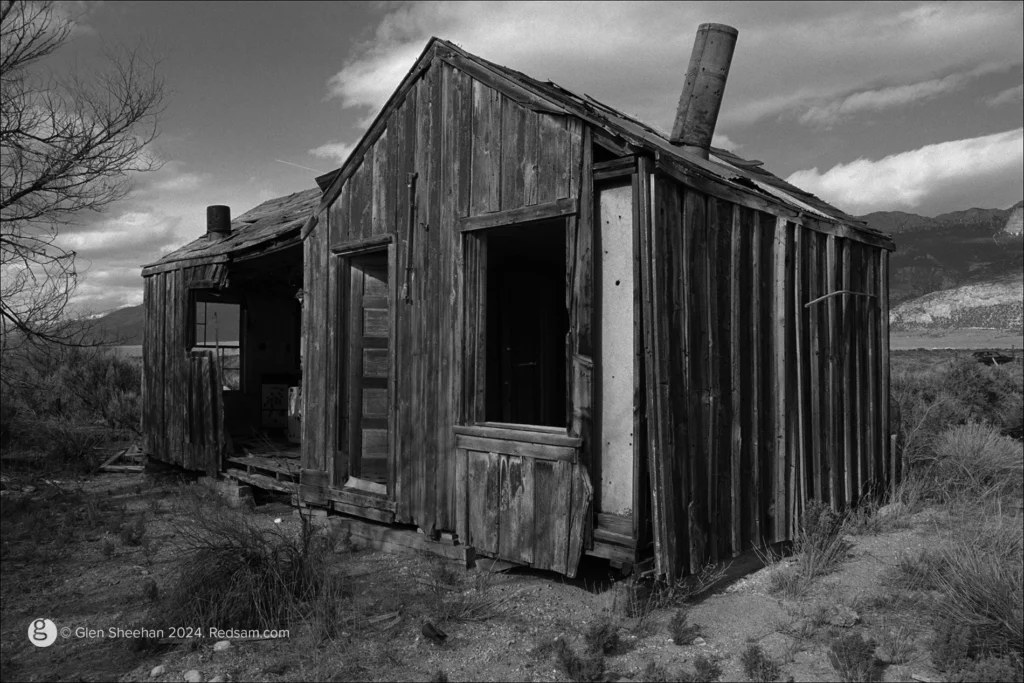 A small cabin located at the site that was Medusa, Nevada